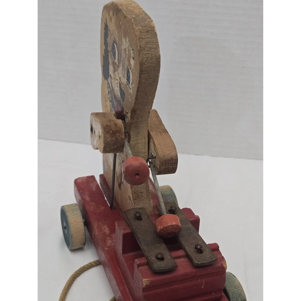 Vintage Fisher Price Merry Mutt #473 Working Musical Pull Toy‎ 1949-1954